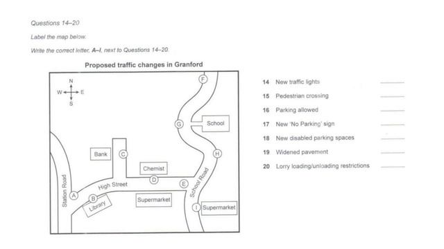 IELTS 13 Listening Part - Traffic Changes in Granford- Section 2 Questions 11-20 with answers смотреть онлайн