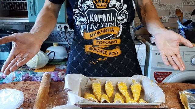 Трубочки с кремом десерт детства / слоёные трубочки с кремом