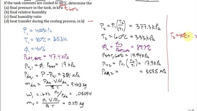 Cooling moist air in rigid tank use Excel смотреть онлайн