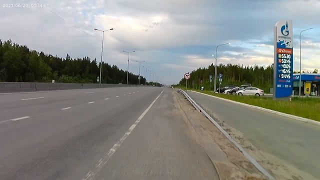 Поездка на Электросамокате в Час ночи, белая ночь, летнее солнцестояние. Сургут. 20.06.2021 г. смотреть онлайн