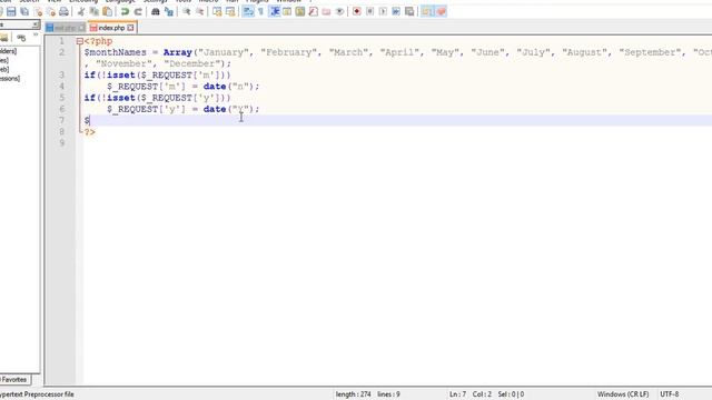 Learn PHP Calendar only using PHP 1 смотреть онлайн