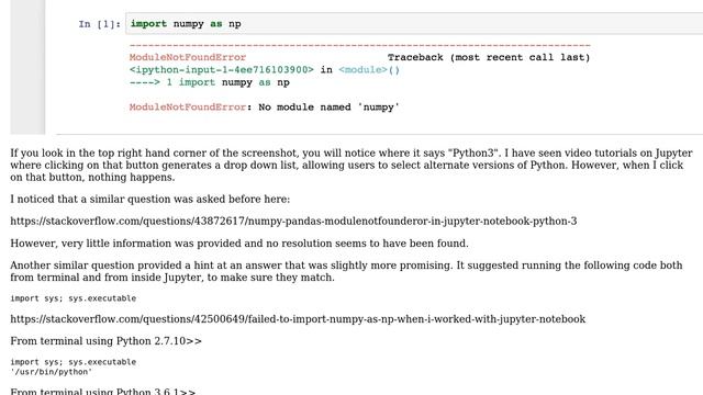 Numpy and Pandas Not Working in Jupyter Notebook on Mac смотреть онлайн