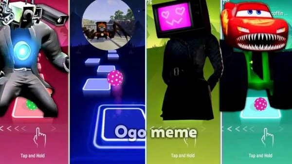 ✅ Bus Eater vs McQueen Eater EXE vs Skibidi Toilet vs Toilet Monster - Tiles Hop EDM Rush!