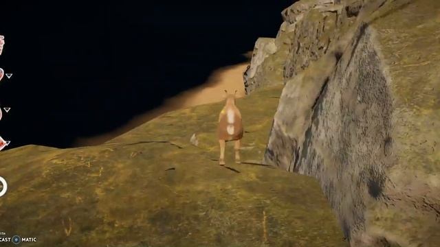 Козел "плавает" внутри камней, а после спрыгивает с отвесной скалы смотреть онлайн