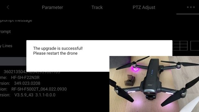 Обновление прошивки дрона F22s 4K PRO до версии 351