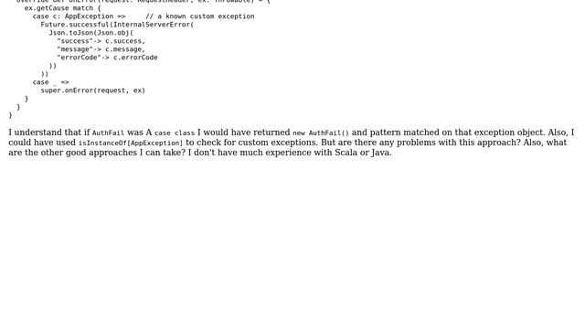 Playframework (Scala) custom exception handling смотреть онлайн