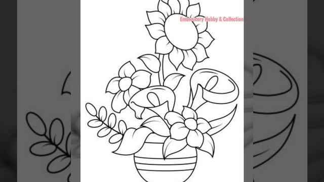 Cute Flower bouquet pattern for hand Embroidery project, Flower bouquet design collection смотреть онлайн