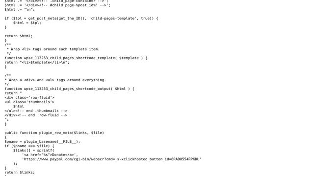 Wordpress: The "Child Pages Shortcode" plugin, block template смотреть онлайн