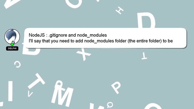 NodeJS : .gitignore and node_modules смотреть онлайн