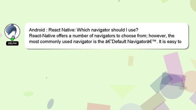 Android : React Native: Which navigator should I use? смотреть онлайн