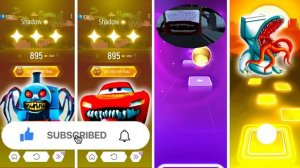 Thomas Train exe vs Lightning McQueen vs Bus Eater vs Toilet Monster | Tiles Hop EDM Rush
