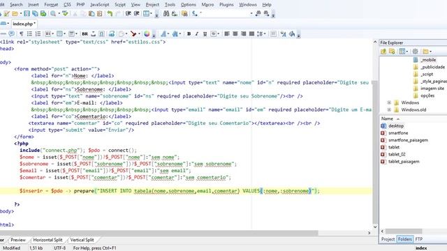 php - inserindo dados na tabela PDO смотреть онлайн