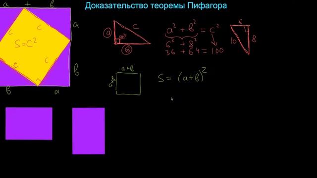 Доказательство теоремы Пифагора смотреть онлайн