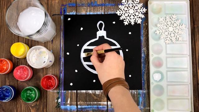 Рисуем НОВОГОДНИЙ ШАР/ Рисунок на Новый год смотреть онлайн