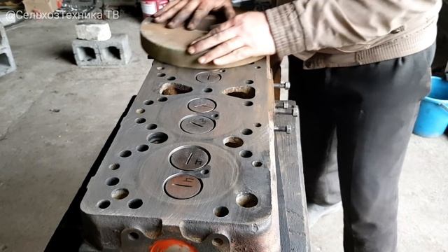 Ремонт ГБЦ двигателя смд 22, 18, ЮМЗ-6. Шарошка седла, притирка клапана. смотреть онлайн