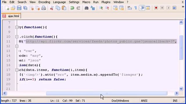 jQUERY PART 11 getJSON Method with Flickrs API смотреть онлайн