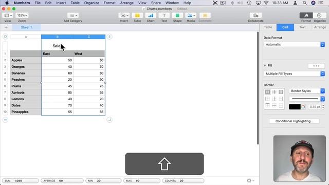 Creating Bar Charts and Line Graphs In Mac Numbers смотреть онлайн