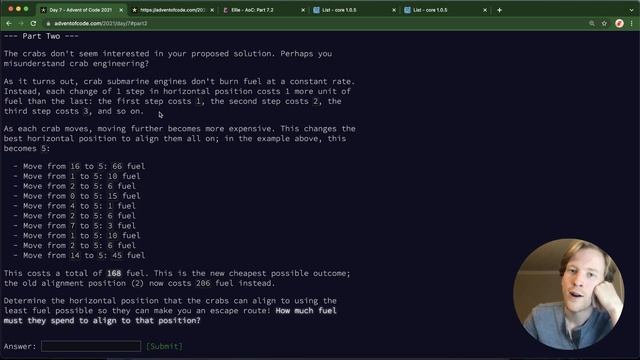 Advent of Code 2021: Day 7 смотреть онлайн