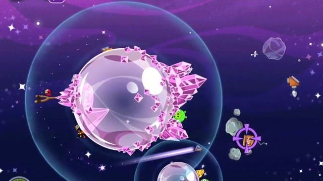 Angry Birds Space Cosmic Crystals 7-10 Walkthrough 3 Star смотреть онлайн