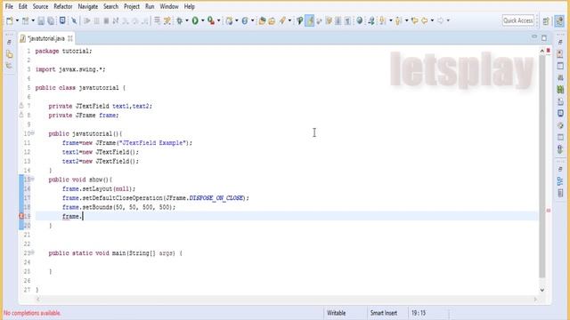Video #53 - Java Swing Tutorial - JTextFeild Example #2 смотреть онлайн