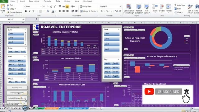 #Excel #Inventorymanagement How to create Inventory Management Dashboard using Excel Part 1 смотреть онлайн