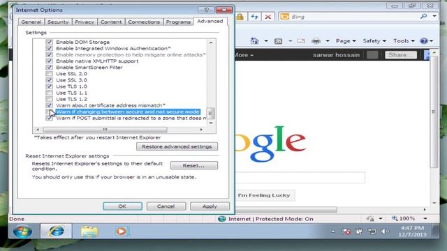 How To Fix Internet Explorer Security Alert