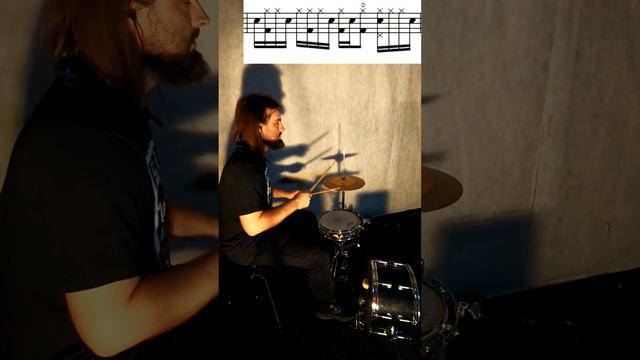 Jojo Mayer & Nerve - Syncopath, drum sheet, sample 1:19 - 1:34 смотреть онлайн