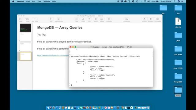 MongoDB - The Beginners Bootcamp - Querying an Array Exercise Solutions смотреть онлайн