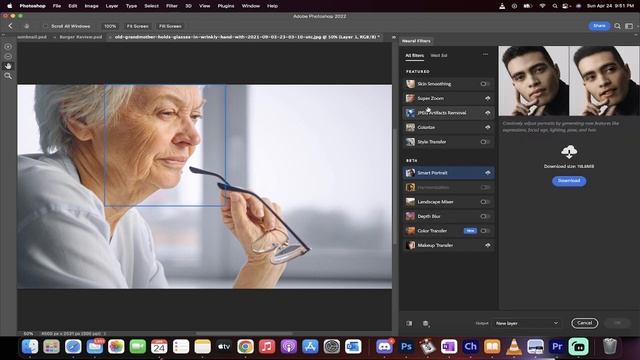 How to Make Old People Look Younger - Skin Smoothing - Photoshop 2022 смотреть онлайн