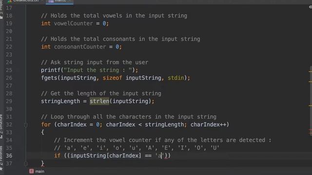 C Strings 9: Count the number of vowels and consonants [C Programming] смотреть онлайн