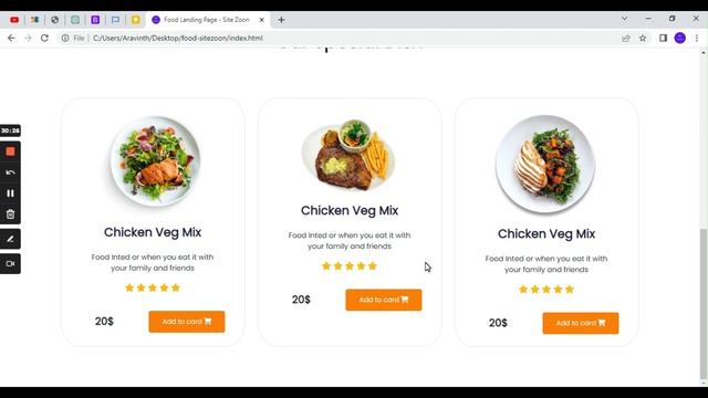 Food Landing Page | HTML, CSS & Bootstrap 5 | @sitezoon | Full sorce code link in the description смотреть онлайн