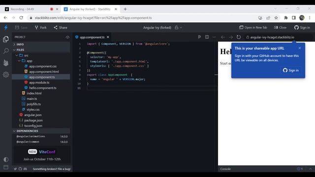 Stackblitz | Stackblitz angular tutorial | Angular tutorial | How to use stackblitz for angular смотреть онлайн