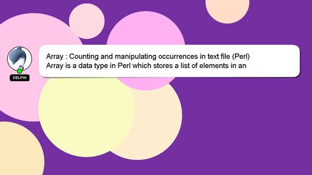 Array : Counting and manipulating occurrences in text file (Perl) смотреть онлайн