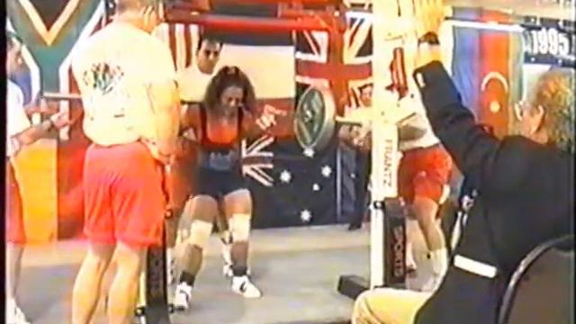 1995 World Powerlifting Champs Vanessa Gibson breaks arm squatting смотреть онлайн