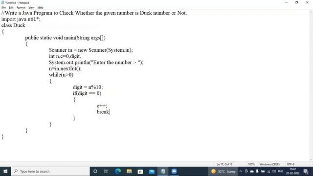 Write a Java Program to Check Whether the given number is Duck number or Not || Duck Number in Java смотреть онлайн