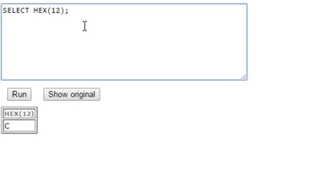 Use of HEX Function in SQL смотреть онлайн