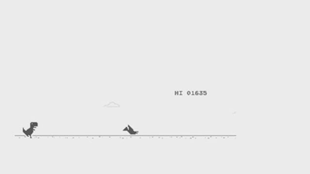 Динозавр T-rex из Google Chrome смотреть онлайн