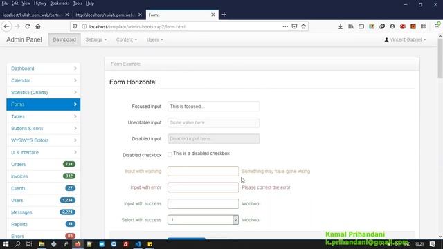 Pemrograman Web #6 - Menggunakan template bootstrap, Menyimpan data kedalam database. (Bagian 1) смотреть онлайн
