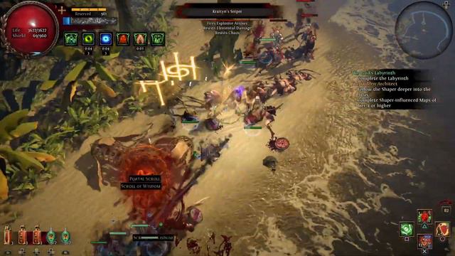 Path of Exile - SRS Witch necromancer lvl78 testing смотреть онлайн