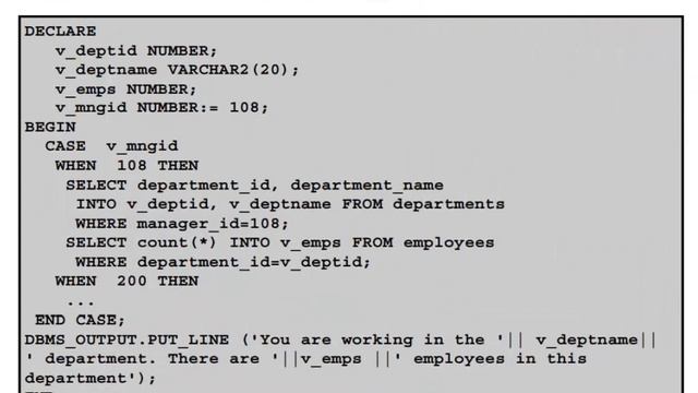CASE Expressions, CASE Statement Handling Nulls 32 смотреть онлайн