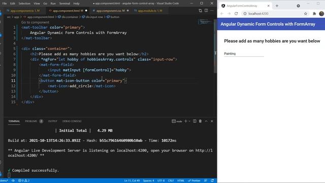 Create Dynamic Form Controls in Angular with FormArray смотреть онлайн
