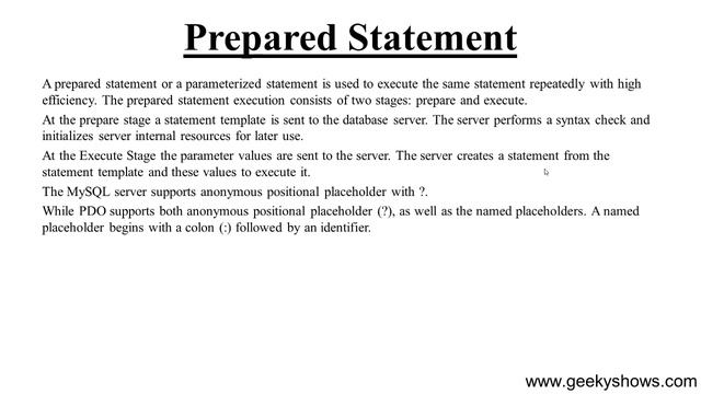 Prepared Statement in PHP (Hindi) смотреть онлайн