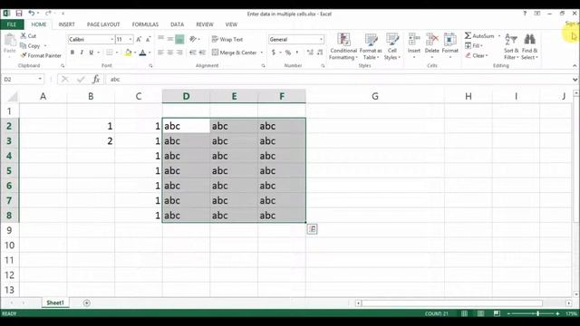ms office excel insert data in multiple cells смотреть онлайн