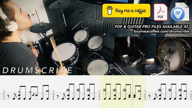 Duality - Slipknot | Drum SCORE Sheet Music Play-Along | DRUMSCRIBE смотреть онлайн