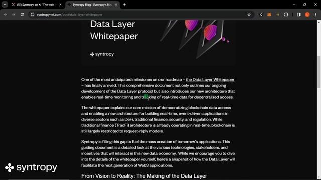 Unlocking Web3's Future: Syntropy's Data Layer Whitepaper Explained смотреть онлайн
