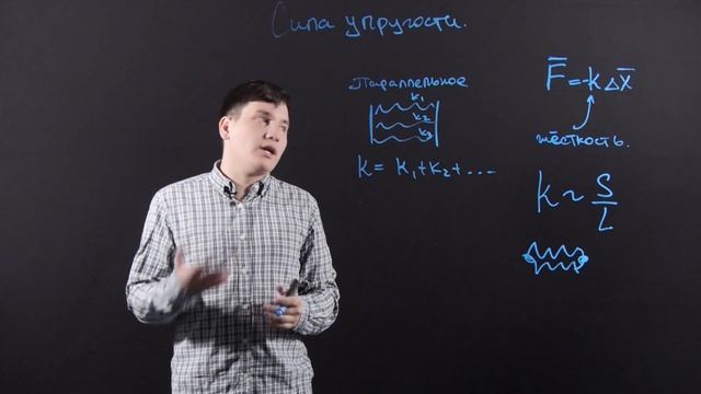 ФИЗИКА 10 класс : Сила упругости. Коэффициент жесткости | Видеоурок смотреть онлайн