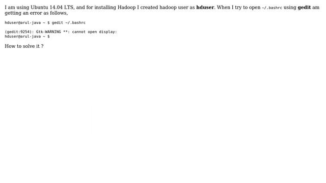 Ubuntu: gedit - cannot open display смотреть онлайн