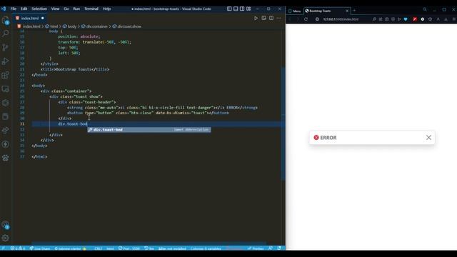 How to make Bootstrap Toasts | Tutorial смотреть онлайн