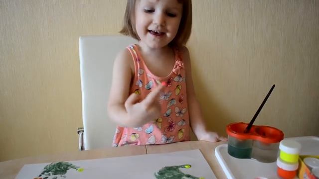 Рисуем ладошками цветочки смотреть онлайн