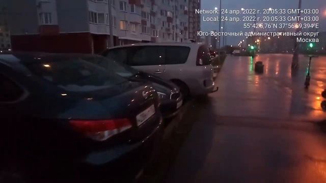 г. Москва, район Некрасовка, улица Лавриненко, д. 11, корпус 1. Автомобильная парковка. 24.04.2022г смотреть онлайн